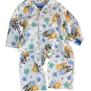 Bluey Kids Pajamas Size 2T Flame‎ Resistant Bluey Character Sleepwear